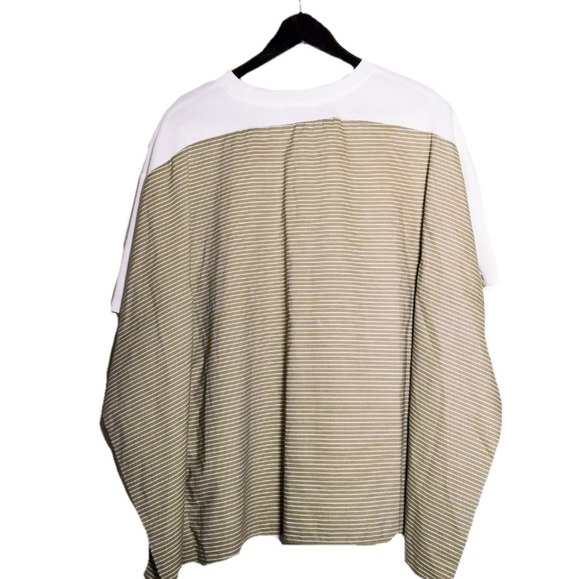 Zara White with stripes oversized flowy A lined style london t-shirt - Picture 3 of 4